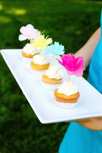 Cupcakes Tissue Paper Flowers