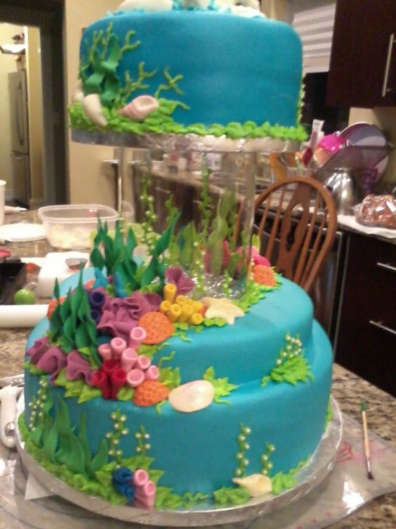 Fish Ocean Wedding Cakes