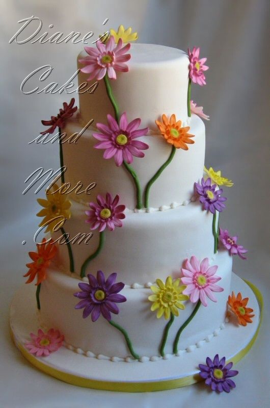 Gerber Daisy Wedding Cake