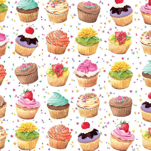 Gift Wrapping Paper Cupcakes