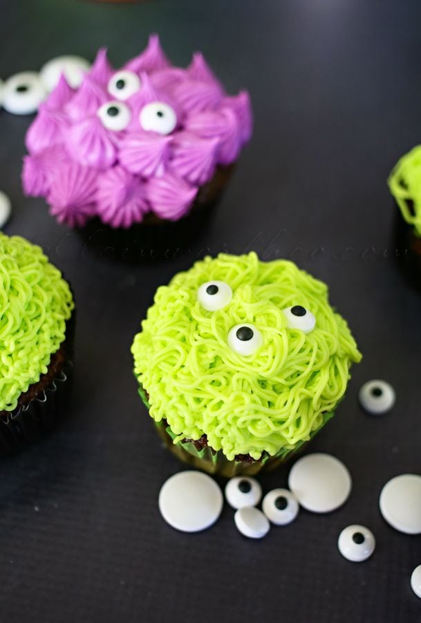 Halloween Monster Cupcakes