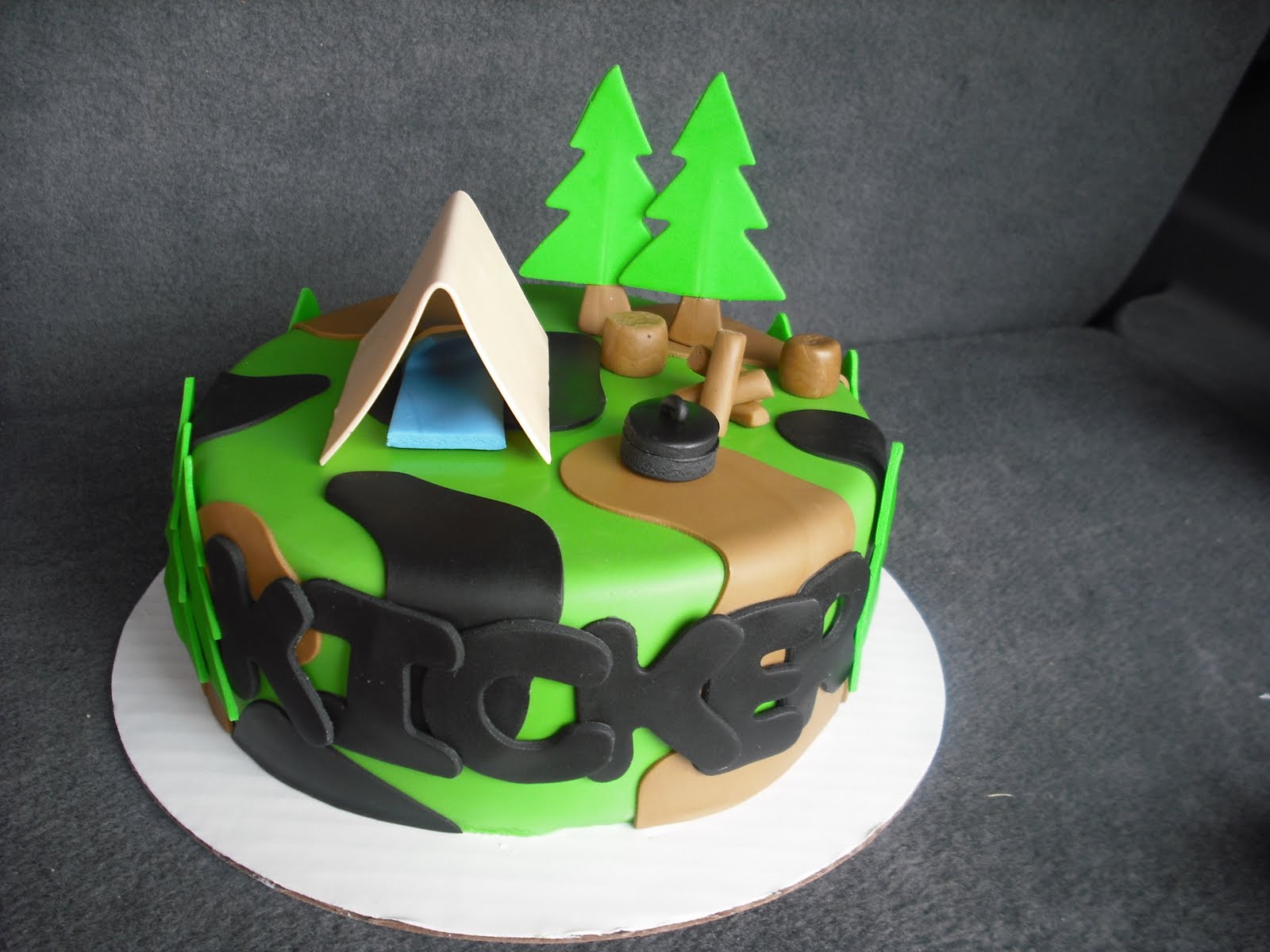 Happy Birthday Cake Camping