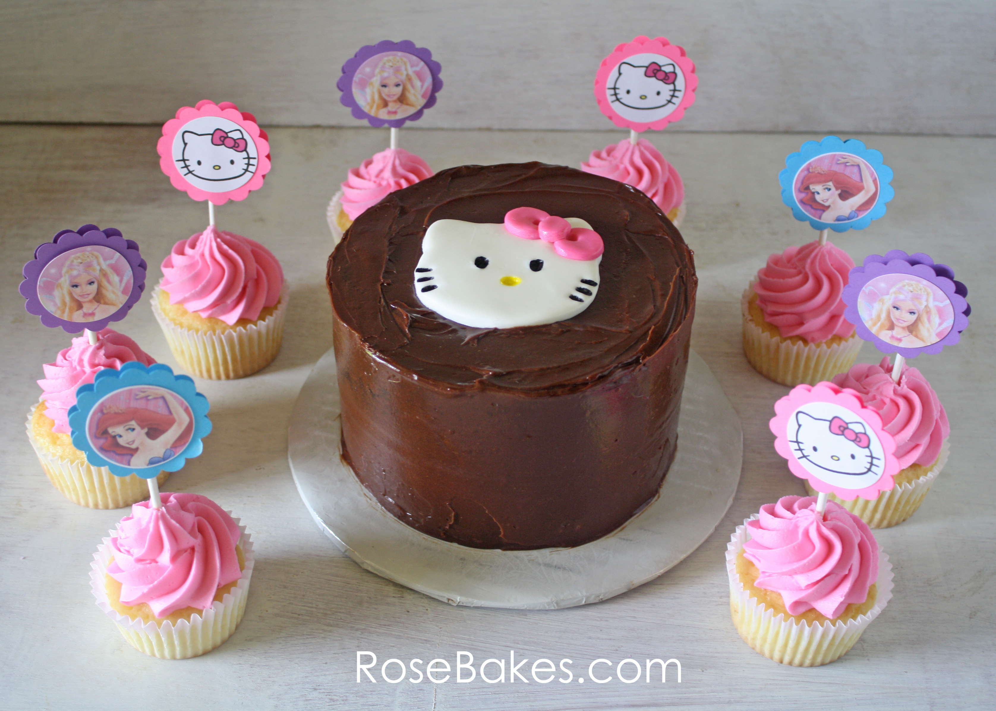 Hello Kitty Cupcake Cake