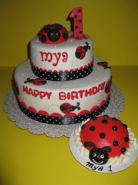 Ladybug 1st Birthday Smash Cake