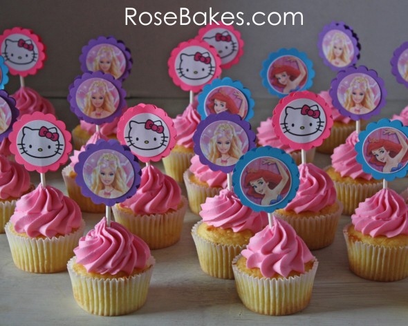 Little Mermaid Cupcake Toppers