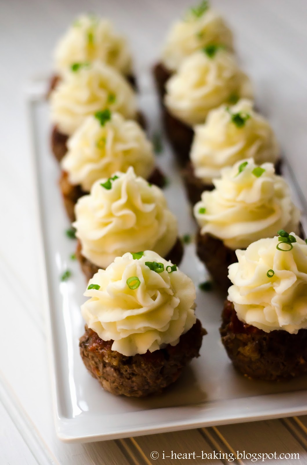 Meatloaf Cupcakes with Mashed Potato Frosting