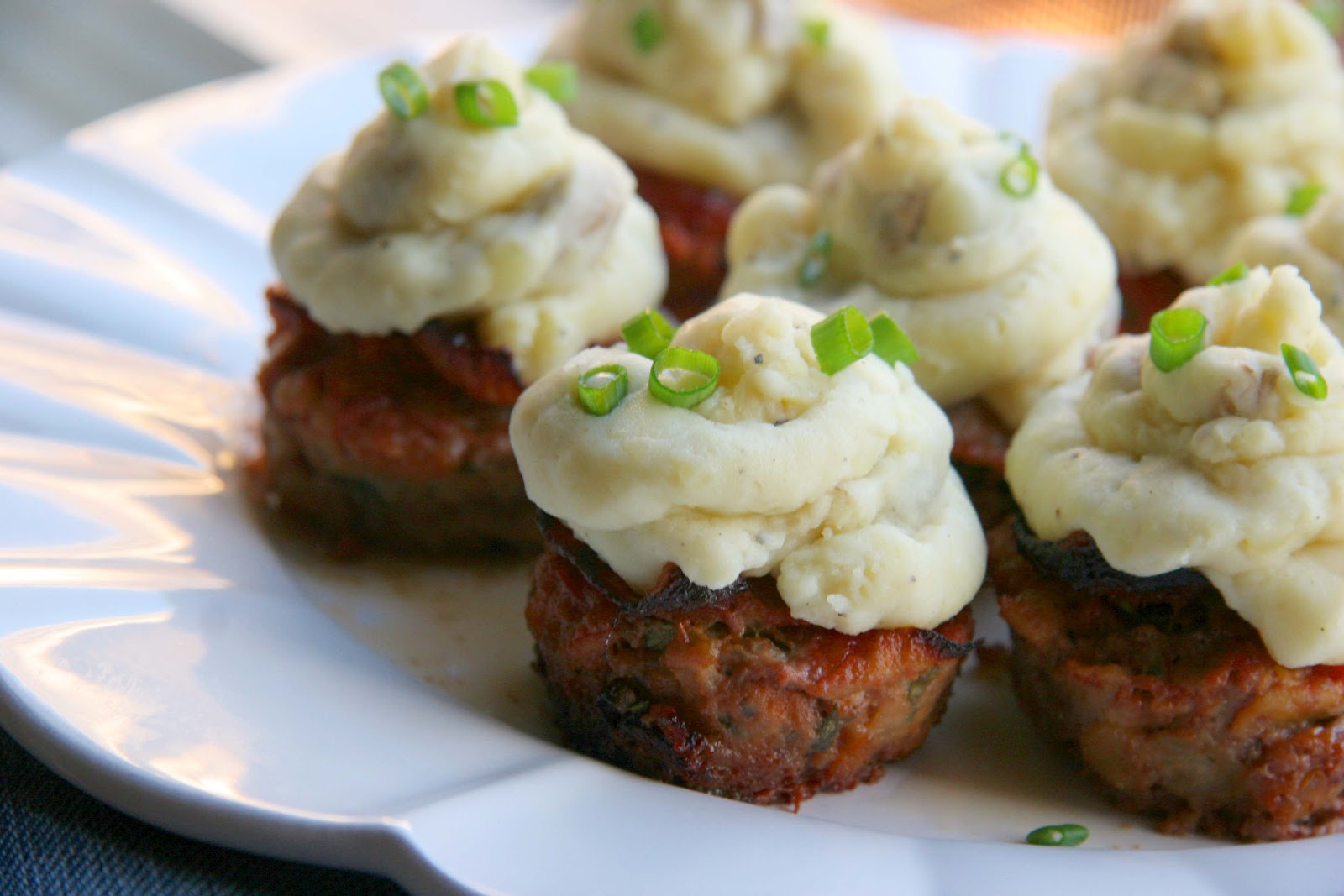 Meatloaf Cupcakes with Mashed Potato