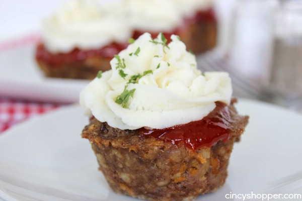 Meatloaf Cupcakes with Mashed Potatoes Recipe