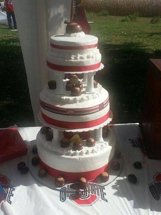 Ohio State Buckeye Wedding Cake