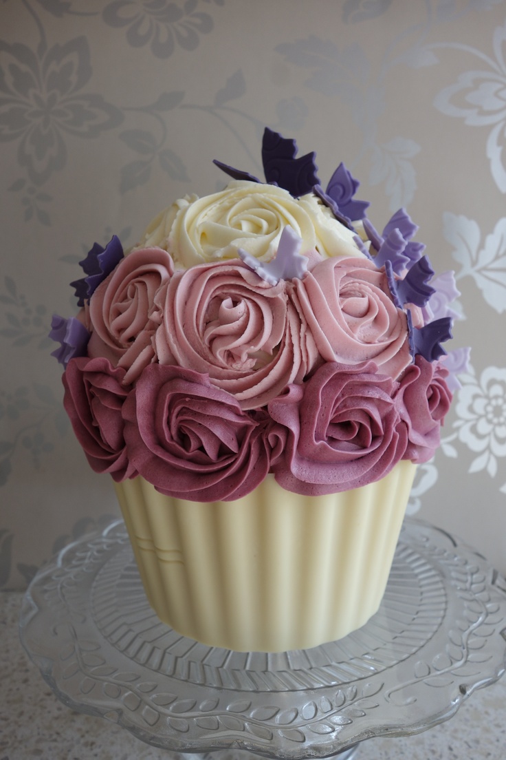 Ombre Giant Cupcake Cake