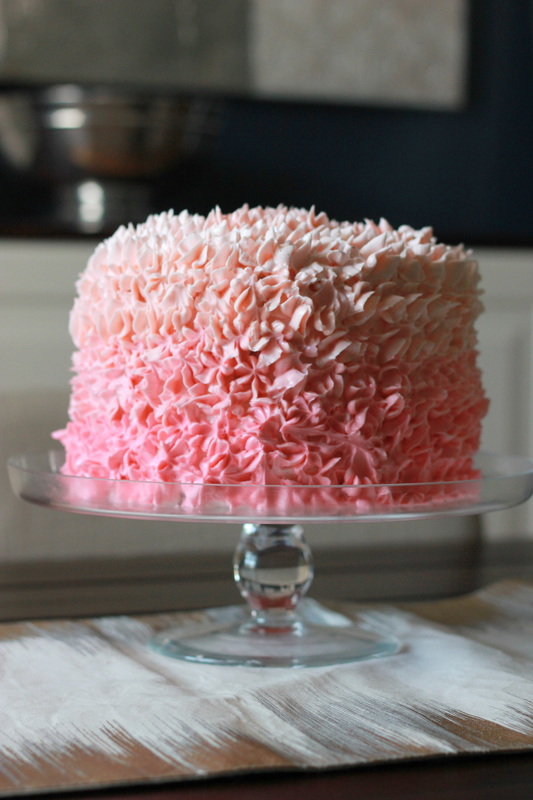 Pink Birthday Cake with Icing