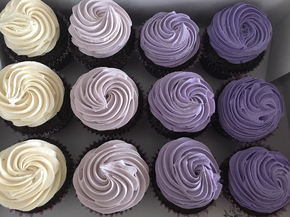 Purple Ombre Cupcakes