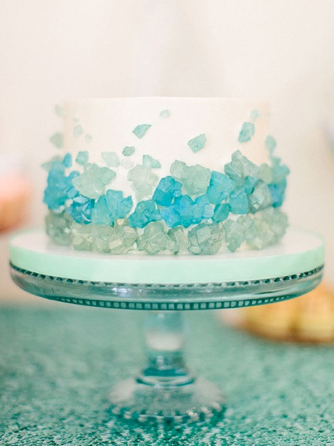 Sea Glass Wedding Cake