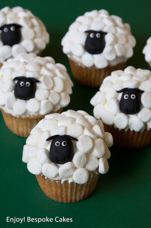 Sheep Cupcakes with Marshmallows