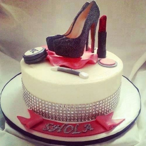 Shoe and Makeup Birthday Cakes