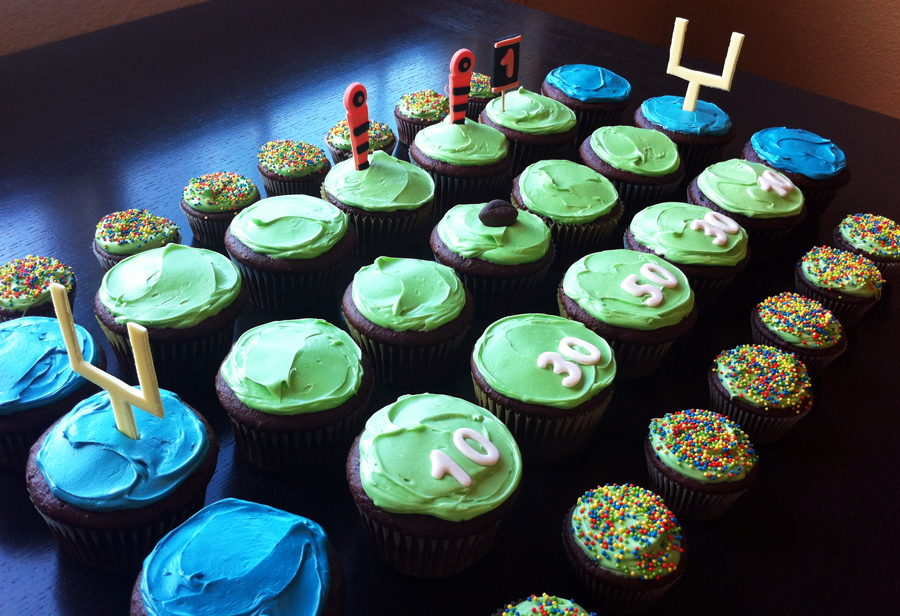 Superbowl Football Cupcakes