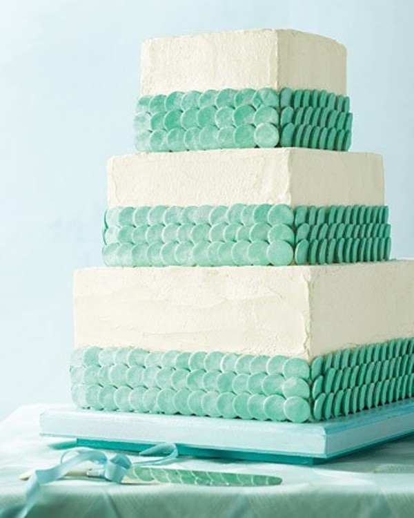 Teal Wedding Cake