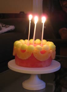 Watermelon Fruit Birthday Cake