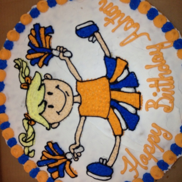 Cheerleader Birthday Cake