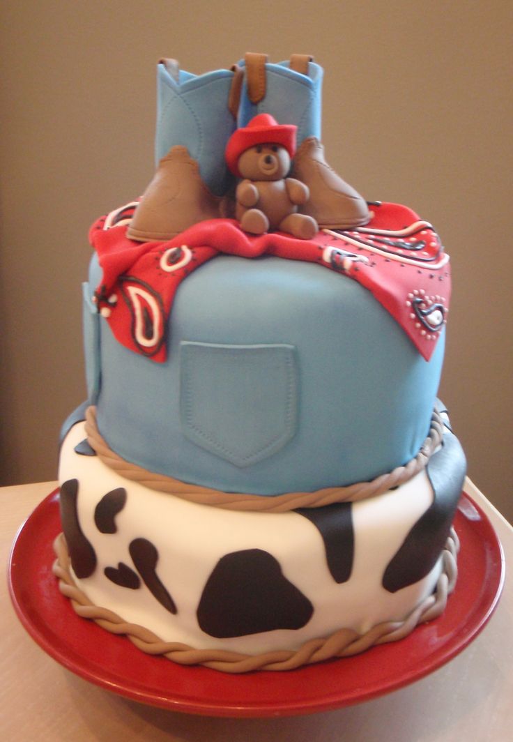 Cowboy Baby Shower Cake