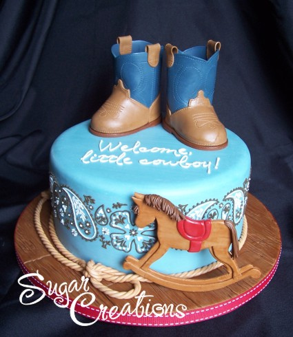 Cowboy Baby Shower Cake