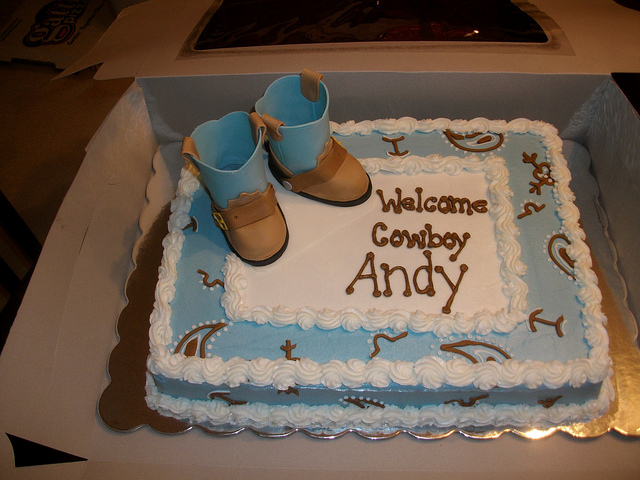 Cowboy Baby Shower Cake