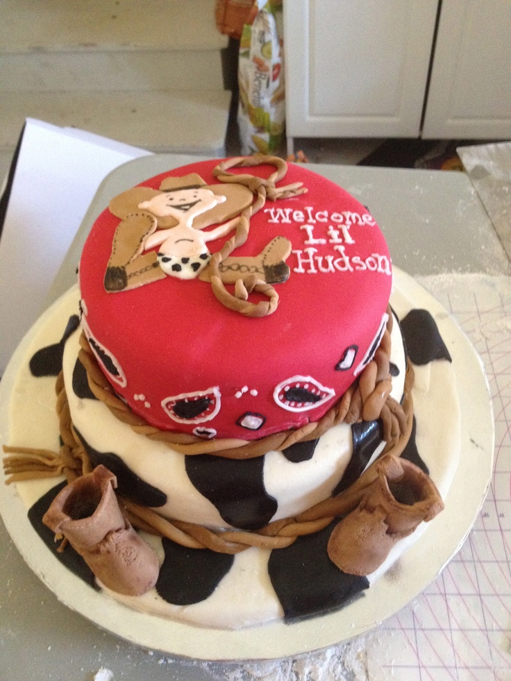 Cowboy Baby Shower Cake