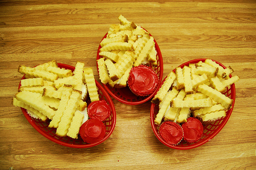 French Fry Cupcakes