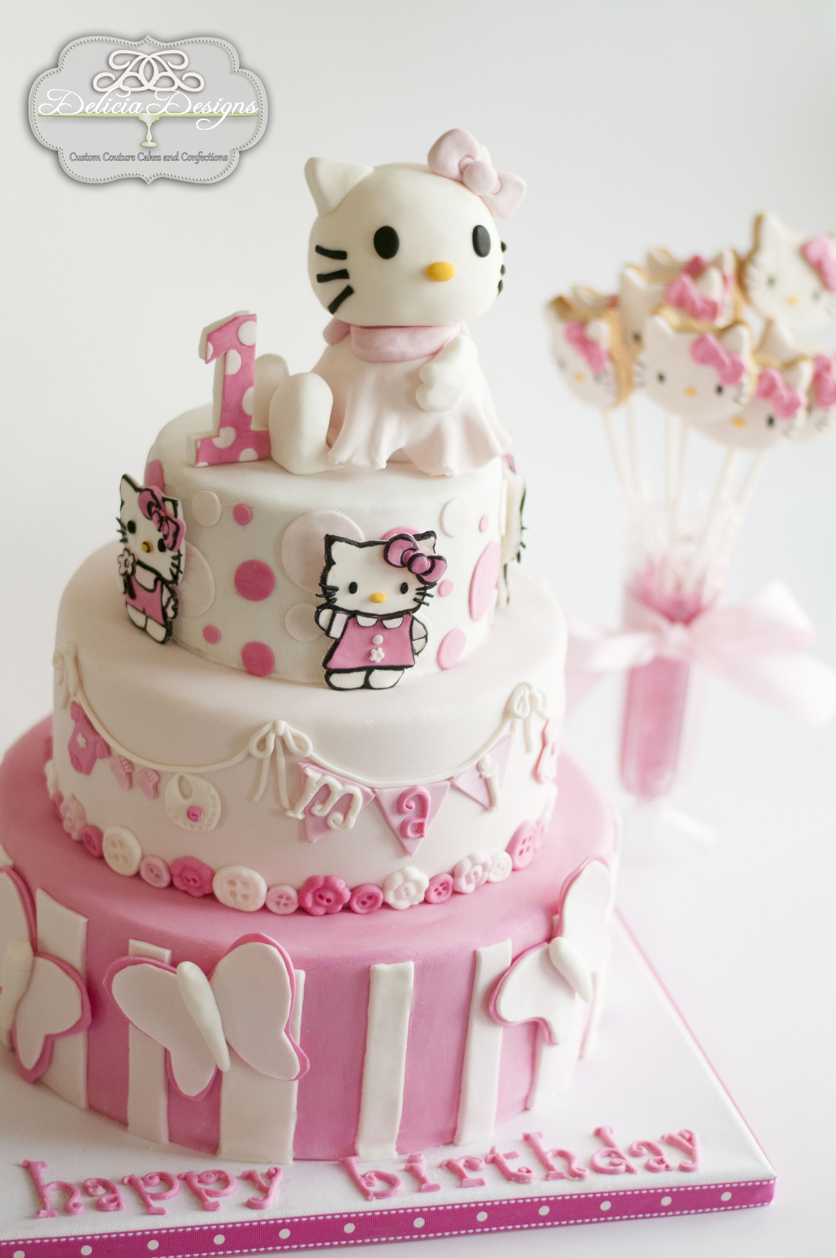 Hello Kitty First Birthday Cake