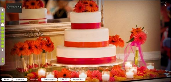 Pink and Orange Wedding Cake Idea