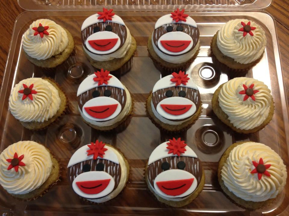 Sock Monkey Cupcakes