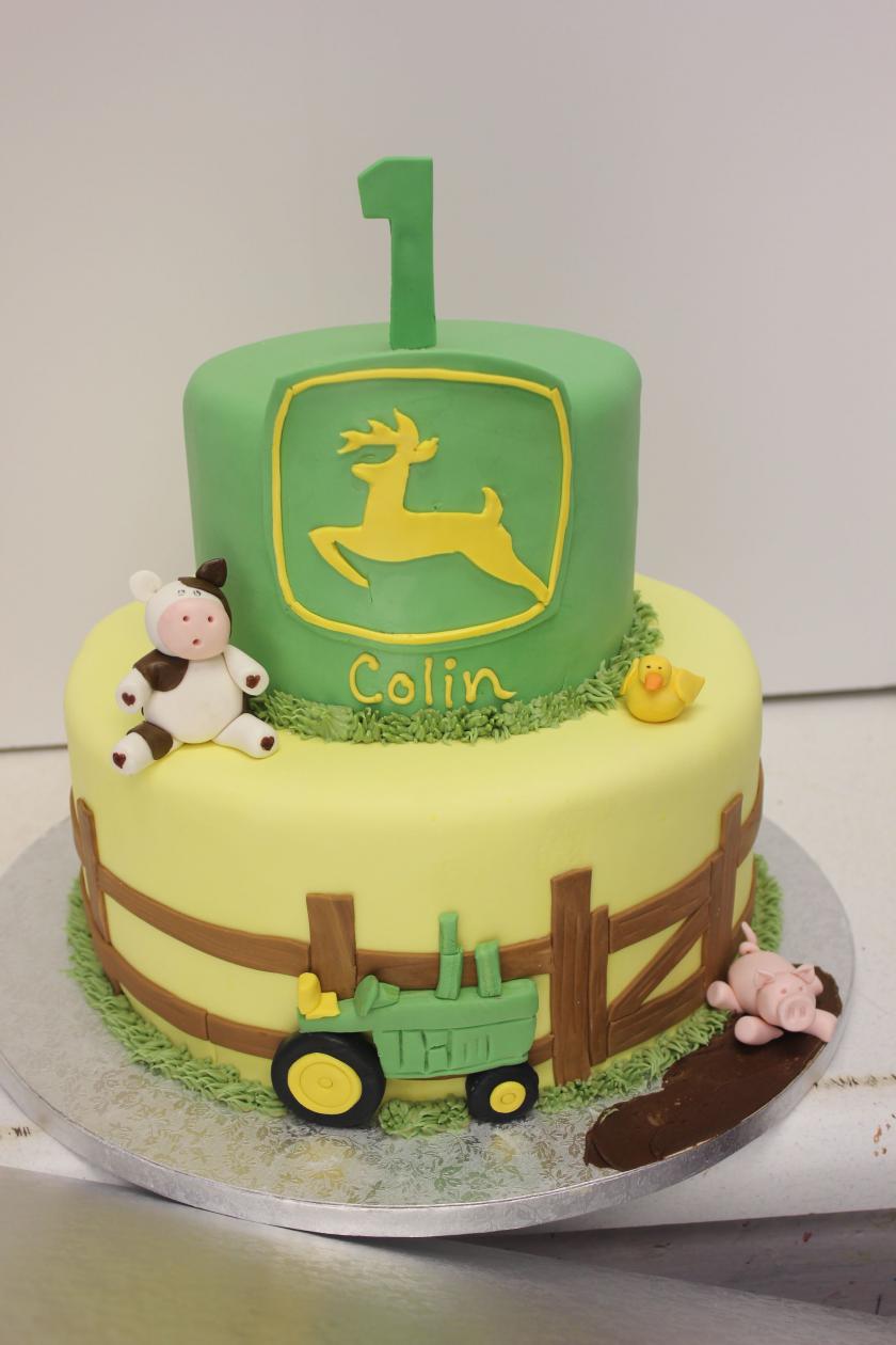 Tractor Cakes for Baby Shower