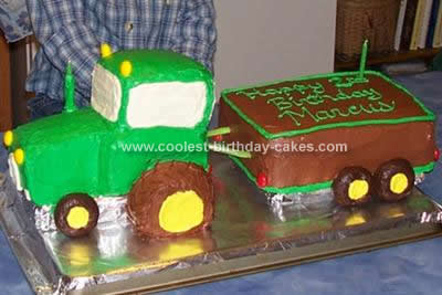 Tractor-Trailer Birthday Cake