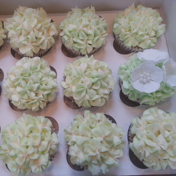 White Hydrangea Cupcakes