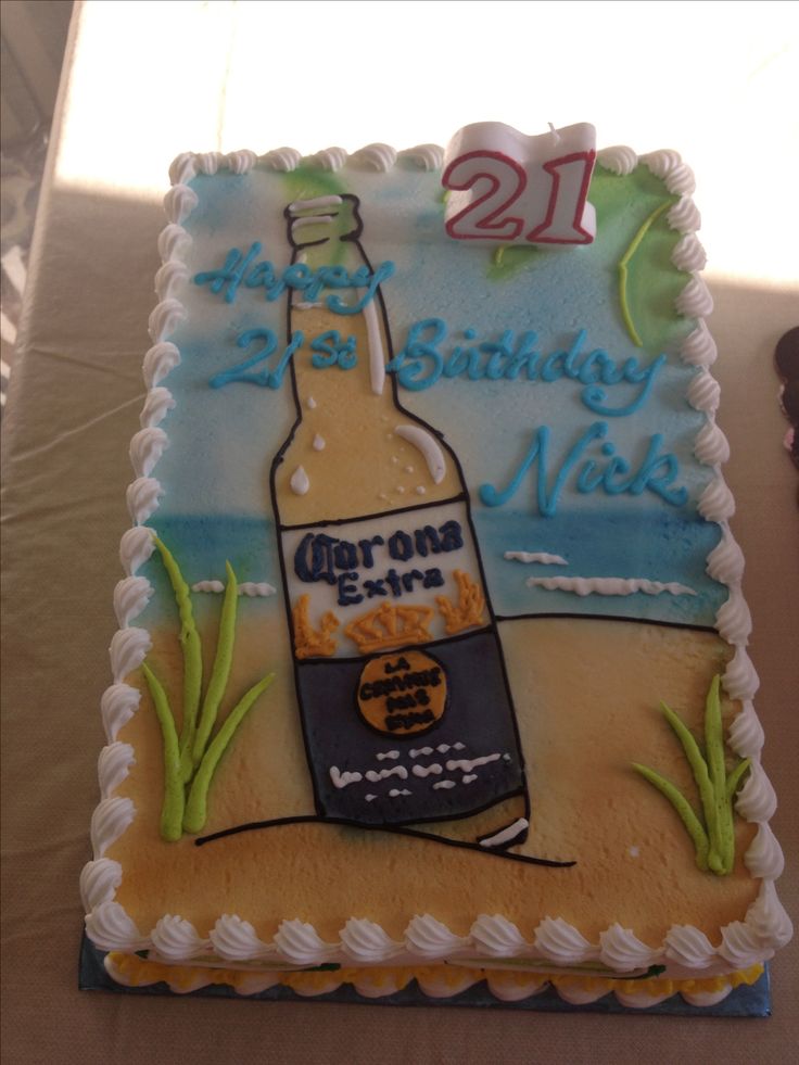 21st Birthday Cakes with Alcohol