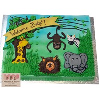 9 Photos of Giraffe Or Monkey Sheet Cakes