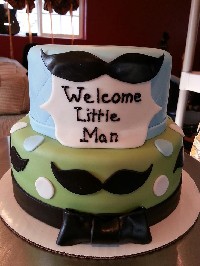 13 Photos of Mustache Themed Baby Shower Cakes