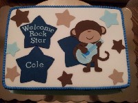 8 Photos of Rockstar Monkey Baby Shower Cakes