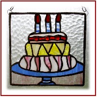 11 Photos of Stained Glass Happy Birthday Cakes